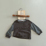 Toddler Wide Thin Stripes Casual Sweatshirt