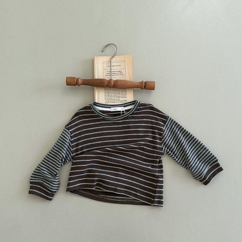 Toddler Wide Thin Stripes Casual Sweatshirt