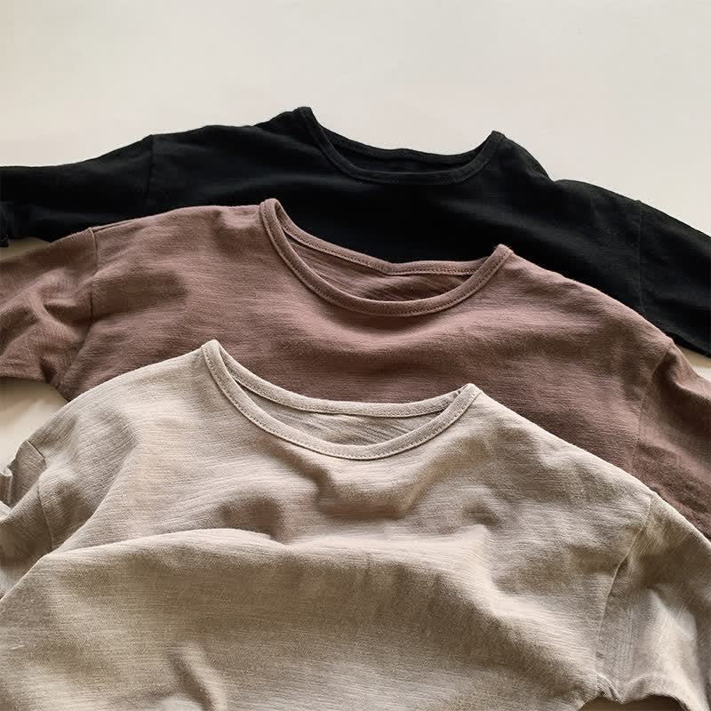 Toddler Boy Retro Crew Neck Loose Shirt