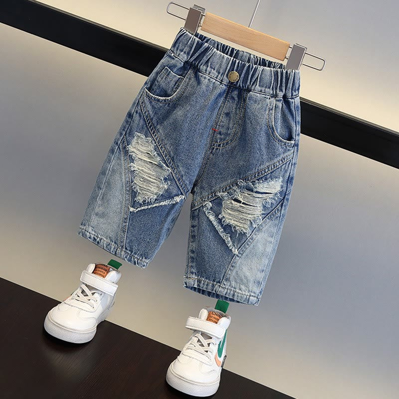 Toddler Boy Blue Ripped Denim Pants