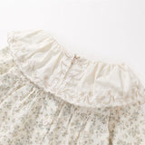 Toddler Girl Lace Lapels Retro Style Flower Dress
