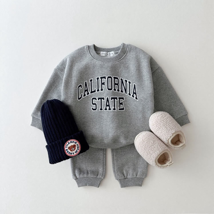 CALIFORNIA STATE Toddler Slogan Casual Sweatsuit 2 Pieces Set