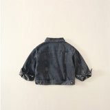 Toddler Black Denim Retro Style 2 Pieces Set