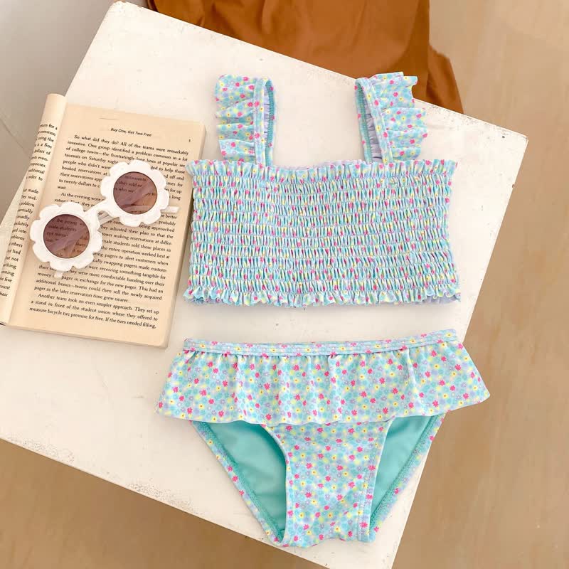 Toddler Girl Flower 2 Pieces Swimsuit