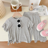 Toddler Girls Drawstring Irregular 2 Pieces Set
