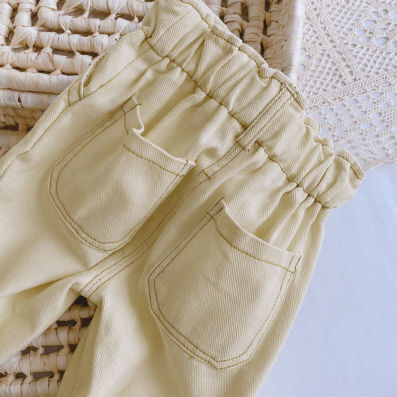 Baby Toddler Solid Color Denim Pants