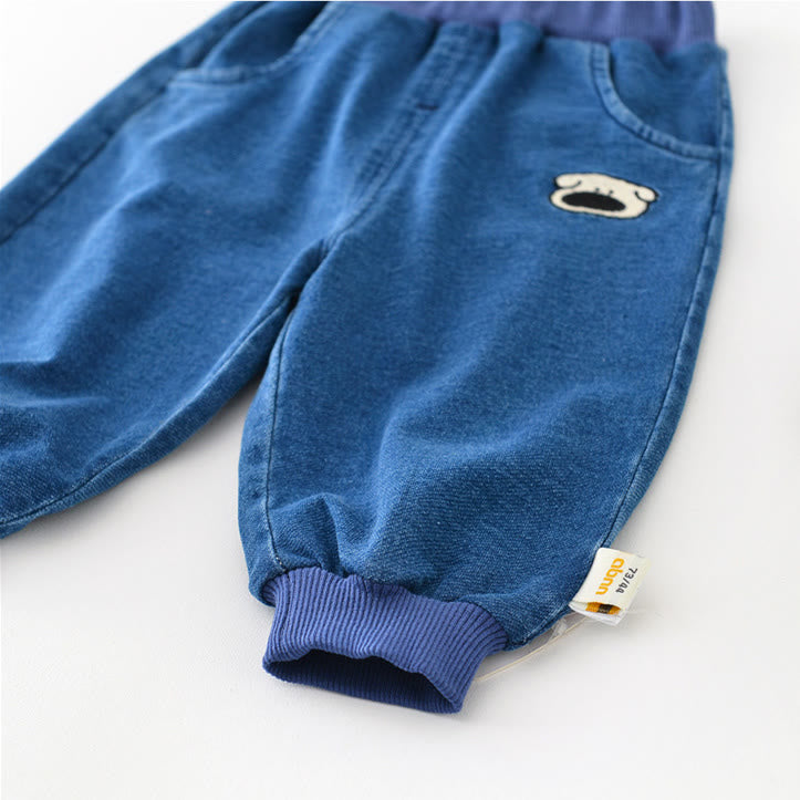 Baby Denim Cartoon Dog Casual Pants