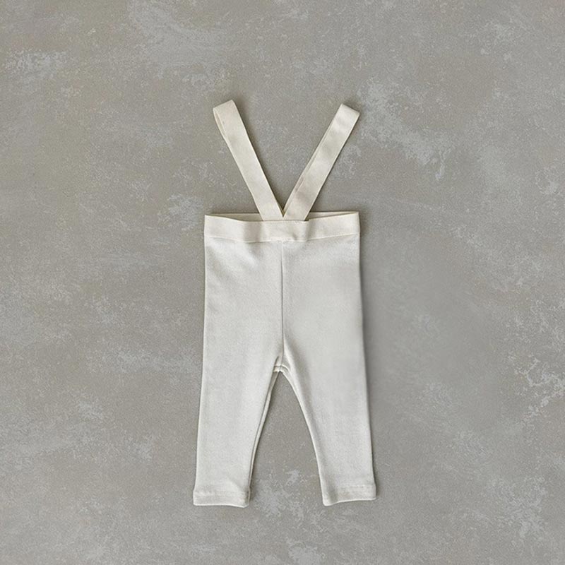 Baby Color Block Ribbed Suspender Pants