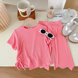 Toddler Girls Drawstring Irregular 2 Pieces Set