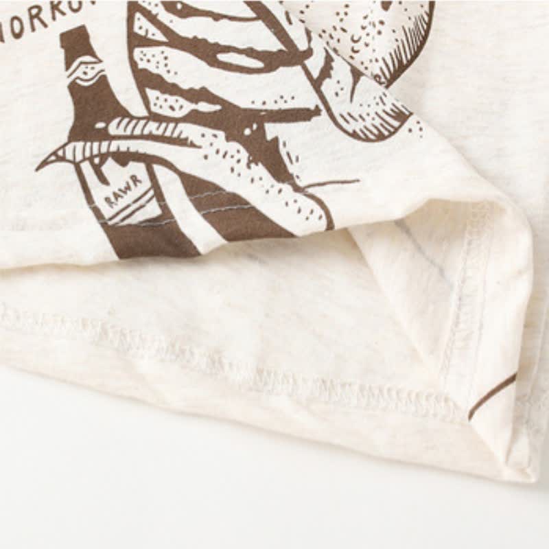 Toddler Boys Dinosaur Casual Crew Neck T-shirt
