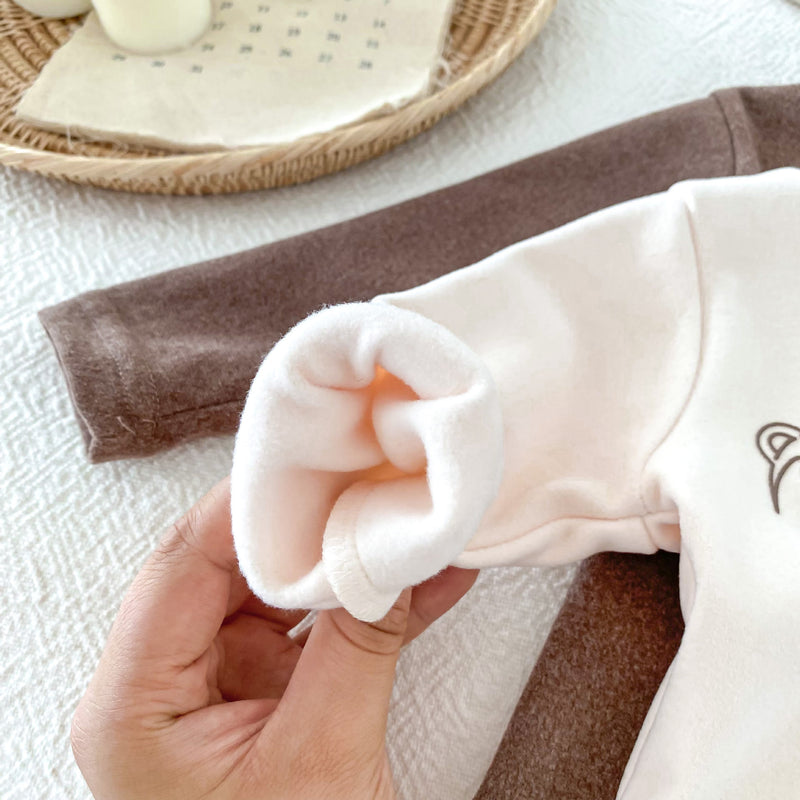 Baby Toddler High Collar Three Bear Warm T-shirt