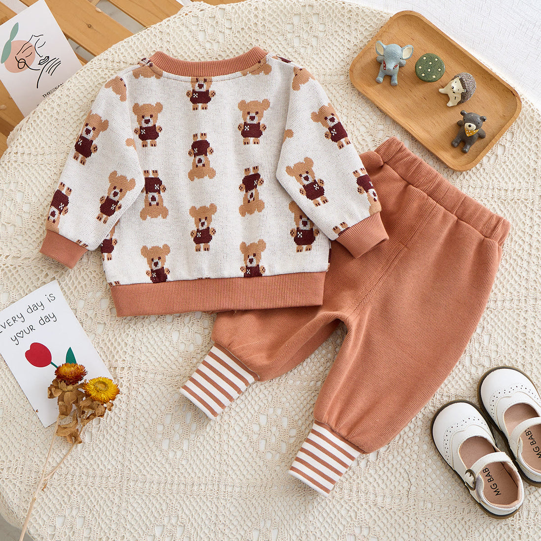 Baby Cute Bear Brown 2 Pieces Set
