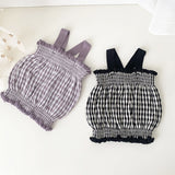 Toddler Girl Plaid Knitted Camisole