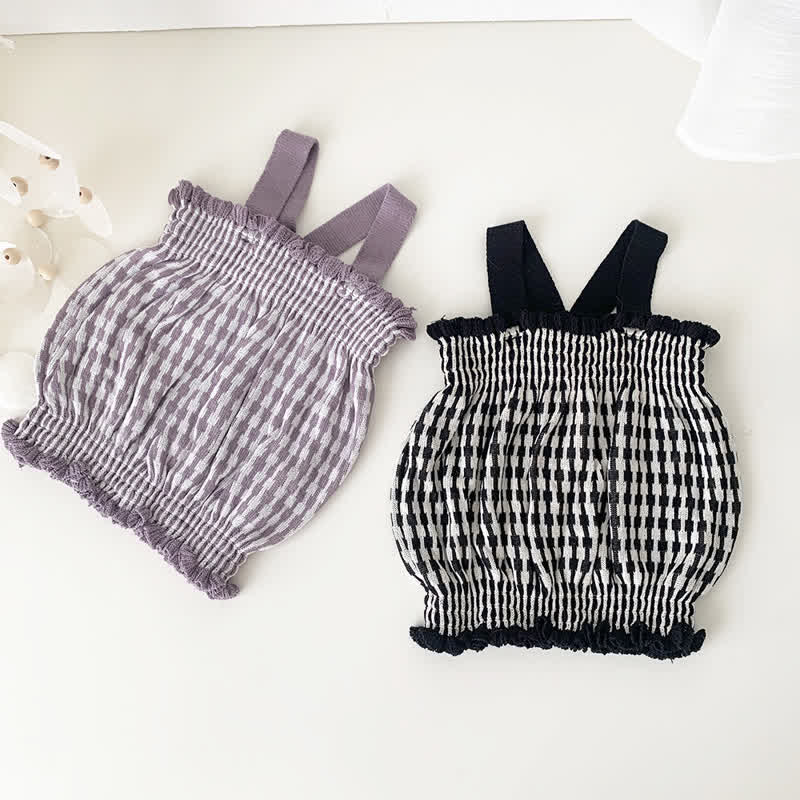 Toddler Girl Plaid Knitted Camisole