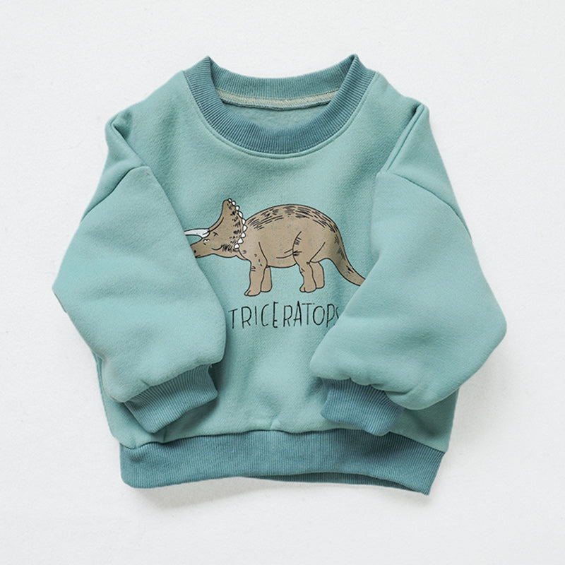 Toddler Dinosaur Fleece Lined Sweatshirt