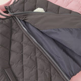 C Toddler Contrast Sleeves Letter Loose Quilted Coat
