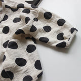 Toddler Polka Dot Linen Loose Outerwear