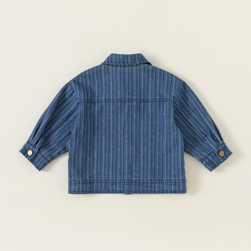 Toddler Boy Denim Striped Jacket