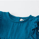 Baby Toddler Ruffled Trim Loose Dress