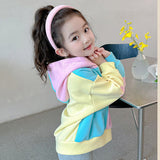 Toddler Girl Macaron Color Star Sweet Hoodie