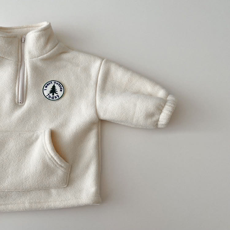 I WANT OUTSIDE TODAY Baby Polar Fleece Pullover & Pants Set