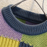 Toddler Boy Multicolor Plaid Loose Sweater
