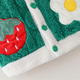 Toddler Girl Strawberry Flower Pajamas 2 Pieces Set