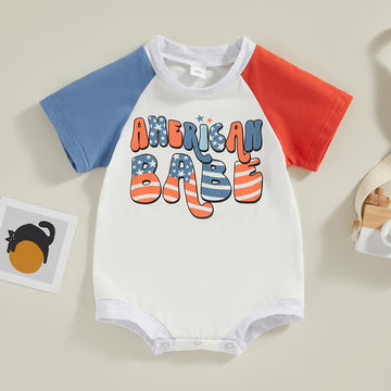 AMERICAN BABE Contrast Sleeve Bodysuit