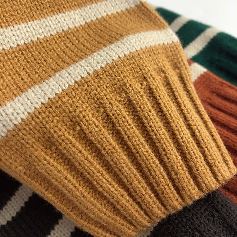 Toddler Boy Retro Striped Warm Sweater