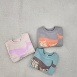 Toddler Whale Printed Sweatshirt