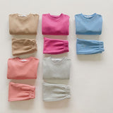 Toddler Casual Solid Color Sweatsuit 2 Pieces Set