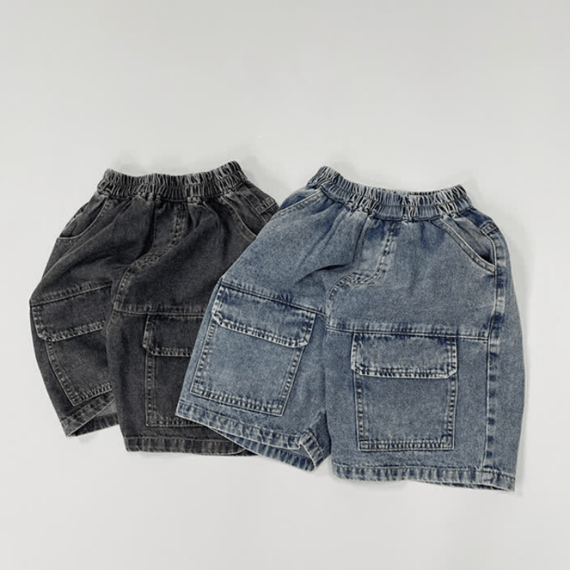 Toddler Boy Casual Cargo Denim Shorts