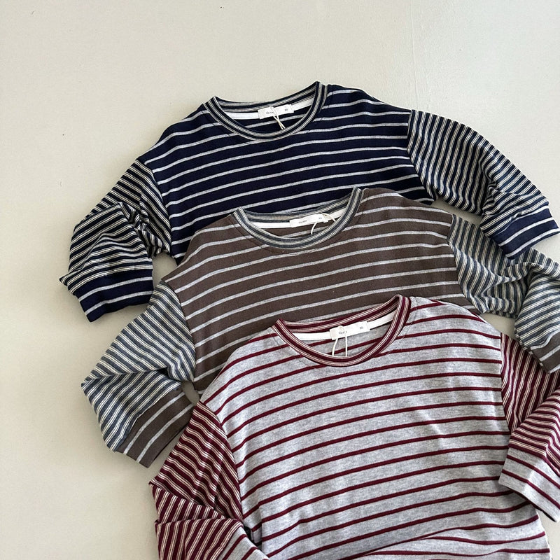 Toddler Wide Thin Stripes Casual Sweatshirt