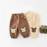 Baby Embroidered Bear Jogger Casual Pants