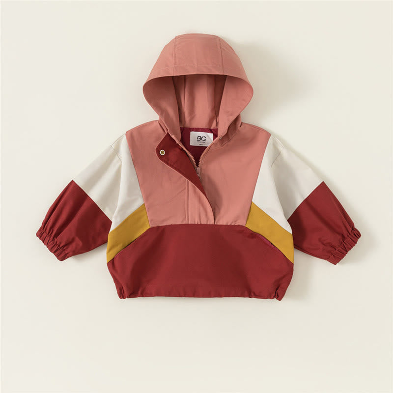 Toddler Color Block Hooded Jacket