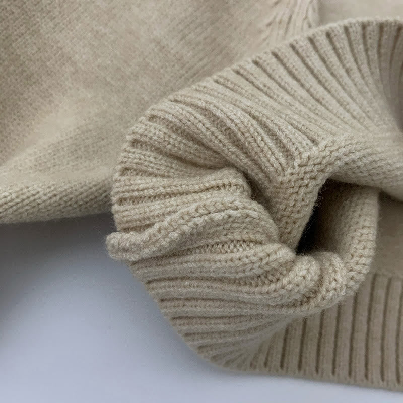 Toddler Boy Turtleneck Knitted Solid Color Sweater
