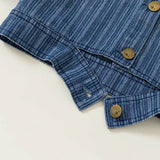 Toddler Boy Denim Striped Jacket