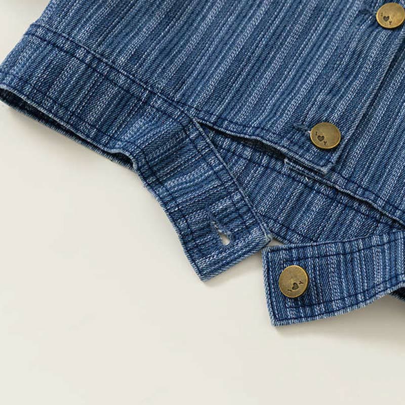 Toddler Boy Denim Striped Jacket