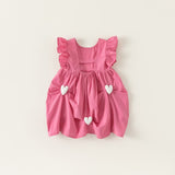 Toddler Girl Heart Ruffled A Line Dress