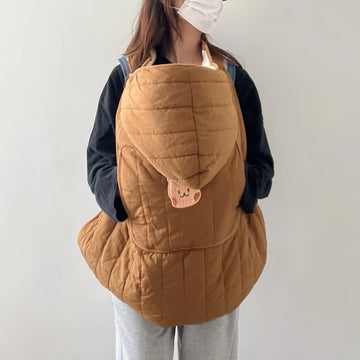 Bear Bunny Embroidered Quilted Baby Carrier Cover