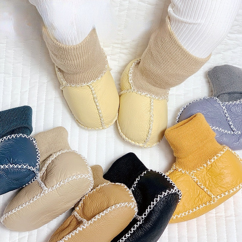 First Walker Sock Shoes - Lambskin