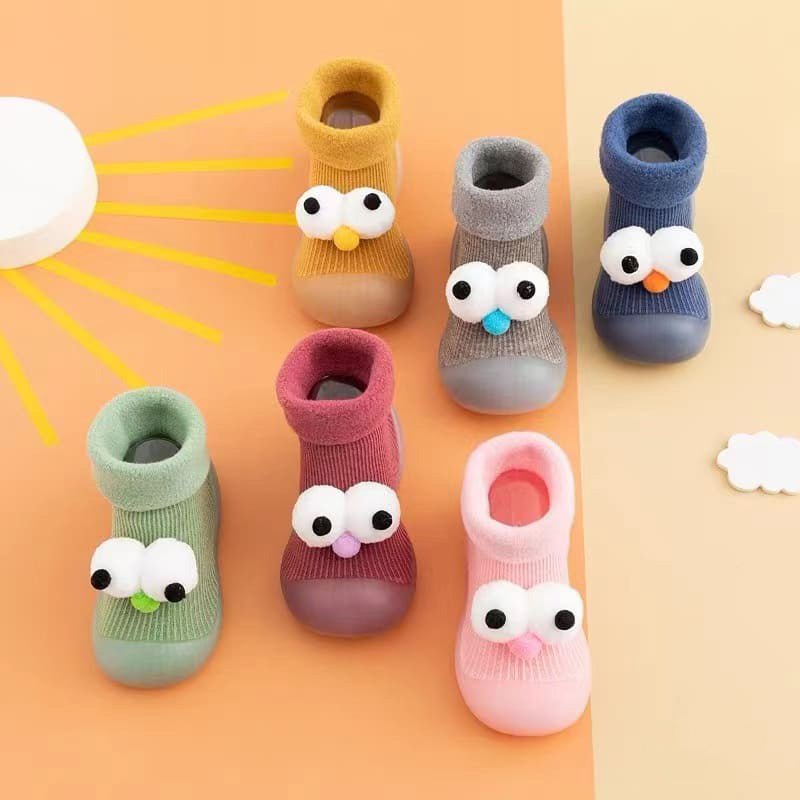 Non-Slip Baby Sock Shoes - Big Eyes