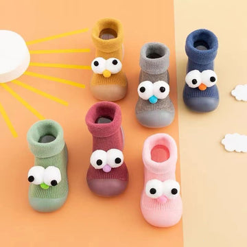 Non-Slip Baby Sock Shoes - Big Eyes