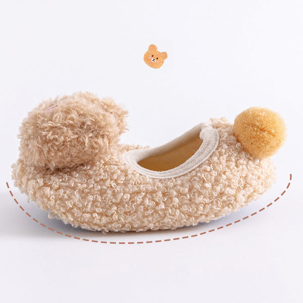 Non-Slip Baby Sock Shoes - Fuzzy Bear