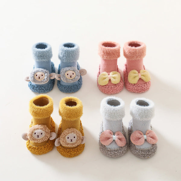 Non-Slip Baby Sock Shoes - Sheep & Bowknot
