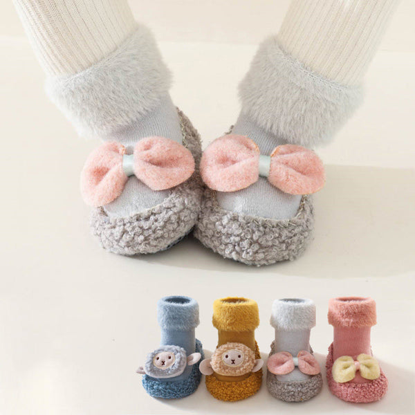 Non-Slip Baby Sock Shoes - Sheep & Bowknot