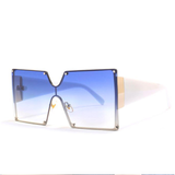 Vintage Gradient Resin Lens Oversized Square Sunglasses