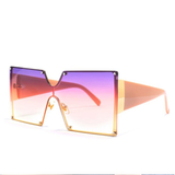 Vintage Gradient Resin Lens Oversized Square Sunglasses