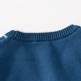 Toddler Diamond Color Block V-neck Cardigan