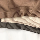 Toddler Solid Color Hooded Knitted PocketSweater